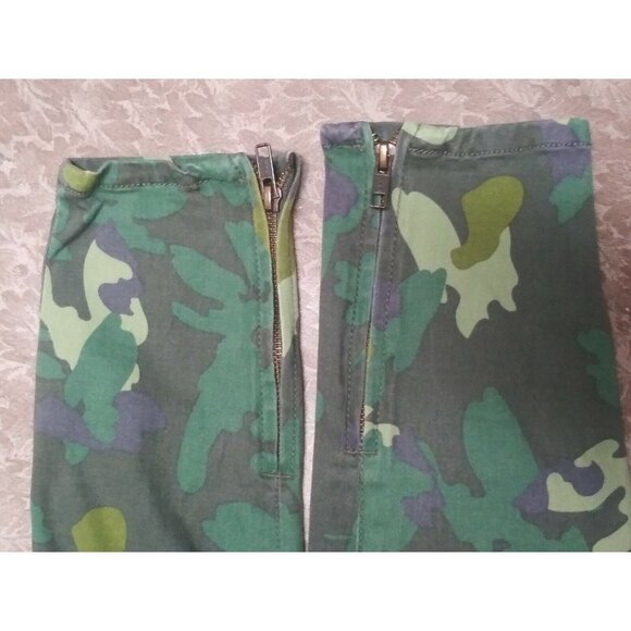 CAbi Camo Jeans womens Sz 0 (27x28.5) Clover Skinny Stretch Zipper ankles EUC - Picture 6 of 10